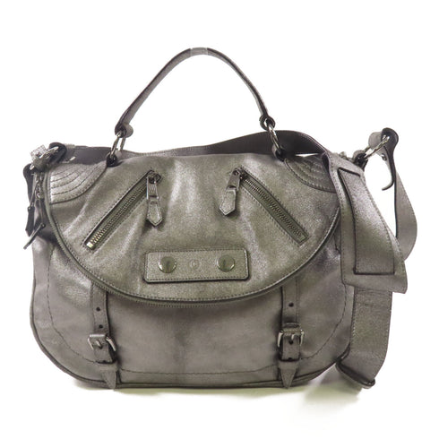 McQueen Shoulder Bag Metallic Gray