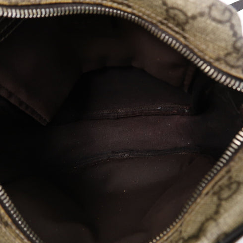 GUCCI GG GHW Shoulder Bag Crossbody Coated Canvas Brown