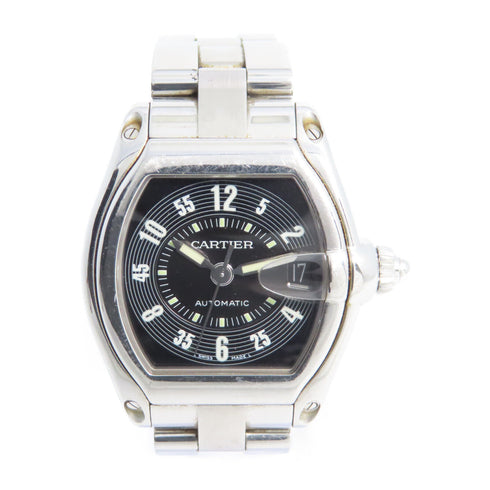 CARTIER Roadster Automatic Watch 2510 Stainless Steel Black