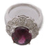 JEWELRY Garnet Diamond Ring 18K White Gold US#6.5