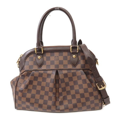 LOUIS VUITTON LV GHW Trevi 2 Way Shoulder Bag Handbag N51997 Damier Brown