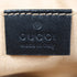 GUCCI Herringbone GG GHW GG Marmont Waist Bag 476434 Calfskin Leather Black