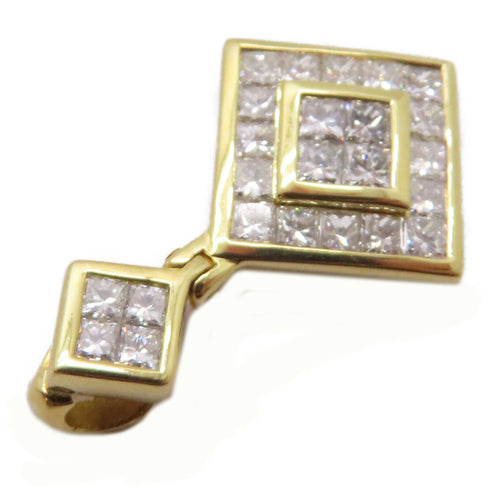 FINE JEWELRY 1.69ct Diamond Pendant Top 18K Yellow Gold 6.0g