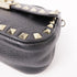 Valentino GHW 2way Shoulder Bag Calfskin Leather Black