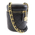 CHANEL Quilted CC GHW Bucket Bag Chain Shoulder Bag AS3210 Lambskin Black