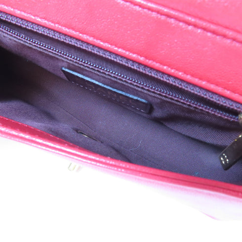 CHANEL CC GHW Chain Shoulder Bag A93083 Calfskin Leather Red