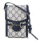 GUCCI GG SHW Horsebit 1955 Shoulder Bag 625615 Coated Canvas Navy/Beige