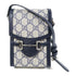GUCCI GG SHW Horsebit 1955 Shoulder Bag 625615 Coated Canvas Navy/Beige