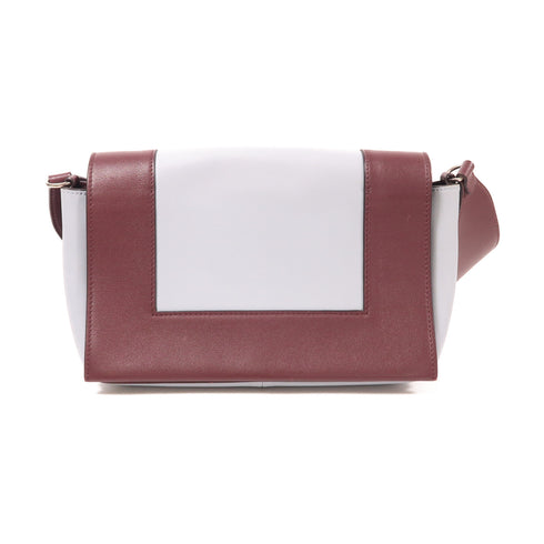 CELINE SHW Frame Bag Shoulder Bag Calfskin Leather Light Blue Brown