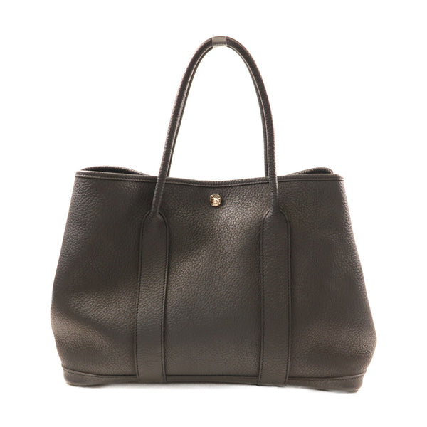 HERMES PHW Garden Party PM Totebag Negonda Leather Bleu Indigo Navy Blue