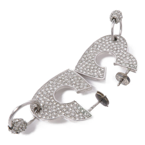 Christian Dior CD Earrings Accessories Metal Silver