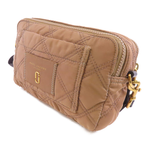 MARC JACOBS GHW Shoulder Bag Nylon Brown