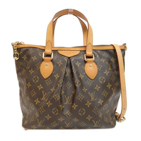 LOUIS VUITTON LV GHW Palermo PM 2 Way Bag M40145 Monogram Brown v1