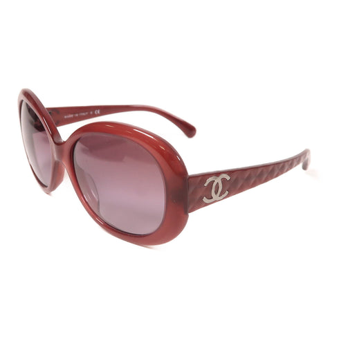 CHANEL CC Sunglasses PVC Brown