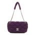 CHANEL CC SHW Chain Shoulder Bag Fabric Purpe