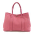 HERMES PHW Garden Party PM Tote Shoulder Bag Negonda Leather Red