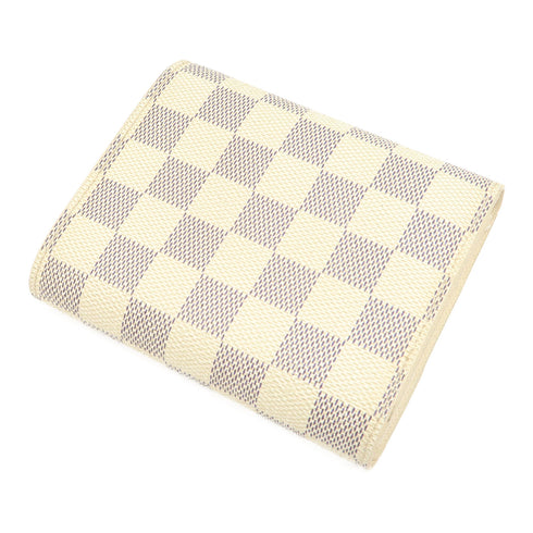 LOUIS VUITTON LV GHW Joey Wallet N60030 Damier Azur White/Blue