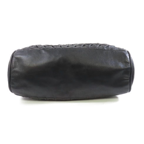 CHANEL CC SHW Chain Shoulder Bag Leather Black