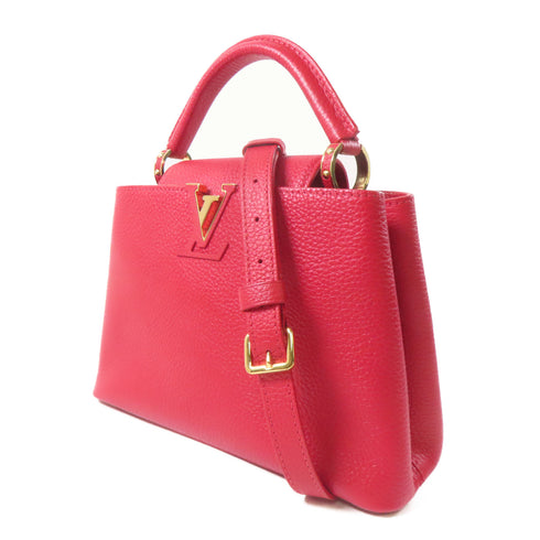 LOUIS VUITTON LV GHW Capucines BB 2 Way Shoulder Bag M52689 Calfskin Leather Red