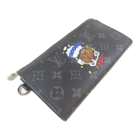 LOUIS VUITTON LV SHW Zippy Dragonne Wallet M80994 Monogram Eclipse Black