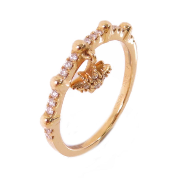 Fine Jewelry 0.12ct Diamond Ring US#5 14K Rose Gold