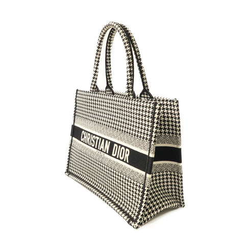 Christian Dior CD Book Tote Bag Canvas Black/White