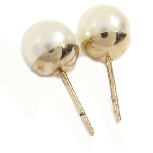 Christian Dior CD Earrings Metal/PVC Gold White