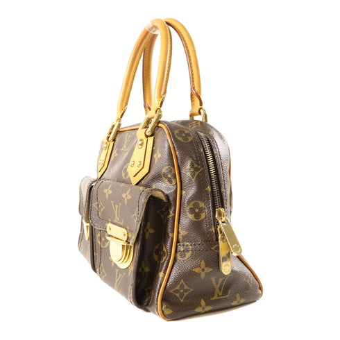 LOUIS VUITTON LV GHW Manhattan PM Handbag M40026 Monogram Brown v1