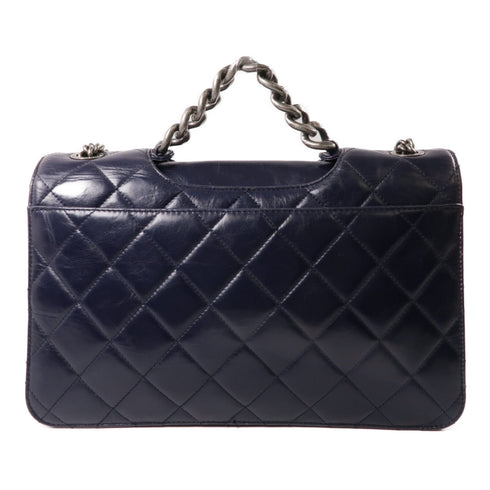 CHANEL CC SHW 2 Way Chain Shoulder Bag Calfskin Leather