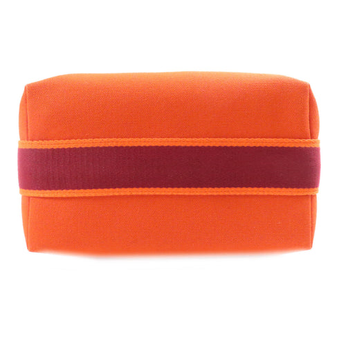 HERMES PHW Bride A Brac Handbag Canvas Orange