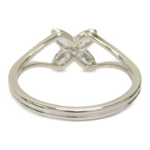 TIFFANY&CO Diamond Ring US#6.5 PT950 Platinum Silver Transparent