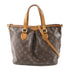LOUIS VUITTON LV GHW Palermo PM 2 Way Shoulder Bag M40145 Monogram Brown v11