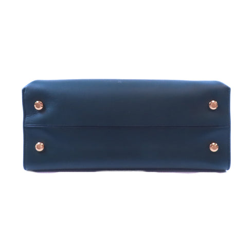 Salvatore Ferragamo GHW Trifolio 2Way Shoulder Bag Calfskin Leather Dark Green