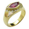 FINE JEWELRY 1.065ct Ruby 0.19ct Diamond Ring 18K Yellow Gold US#6.25