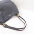 COACH GHW Shoulder Handbag Calfskin Leather Navy