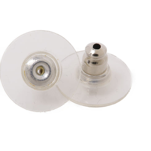 CHANEL CC Earrings PVC/Metal Black/White