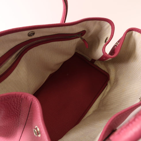 HERMES PHW Graden Party PM Tote Bag Country Leather Stamp T K5 Tosca Pink