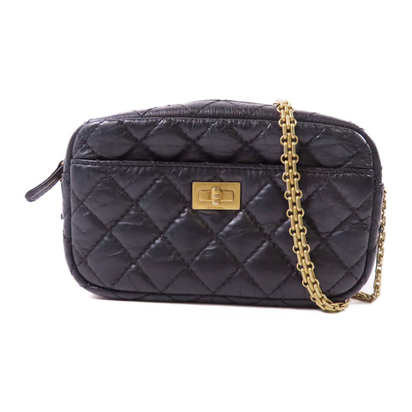 CHANEL CC GHW Chain Shoulder Bag Leather Black