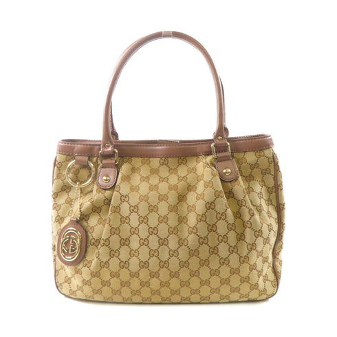 GUCCI GG GHW Shoulder Bag 296835 Canvas Brown