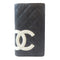 CHANEL CC Long Wallet Calfskin Leather Black
