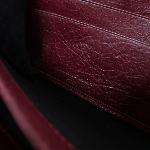 BALENCIAGA GHW Long Wallet 253036 Lambskin Leather Purple