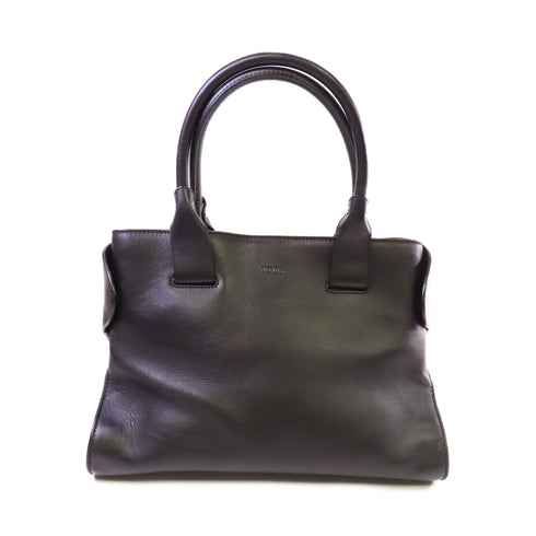 TOD’S SHW Tote Bag Shoulder Bag Calfskin Leather Black