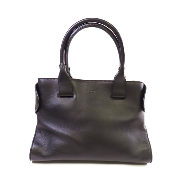 TOD’S SHW Tote Bag Shoulder Bag Calfskin Leather Black