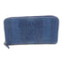 CHANEL CC GHW Zipped Long Wallet Denim Blue