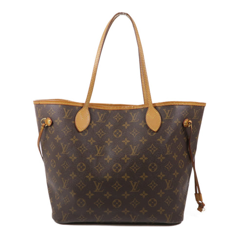 LOUIS VUITTON LV GHW Neverfull MM Shoulder Tote Bag M40156 Monogram Brown