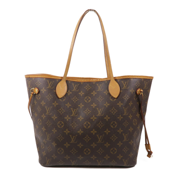 LOUIS VUITTON LV GHW Neverfull MM Shoulder Tote Bag M40156 Monogram Brown