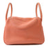 HERMES PHW Lindy 26 2 Way Bag Clemence Leather Pink Orange