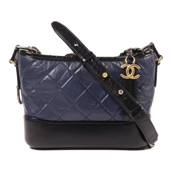 CHANEL CC Gabrielle Chain Shoulder Bag Calfskin Leather