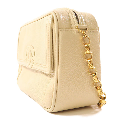 CHANEL CC GHW Chain Shoulder Bag Crossbody Calfskin Leather