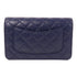 CHANEL CC SHW Wallet On Chain Shoulder Bag Calfskin Leather Blue